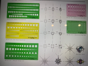 Шаблон пластиковый на разные формы огранки, GEM Япония арт.305-133