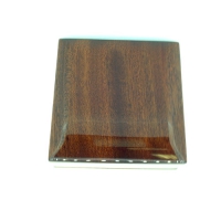 Футляр из дерева сапеле лак под комплект кольцо/серьги, ложемент черный бархат 80х80х45 мм